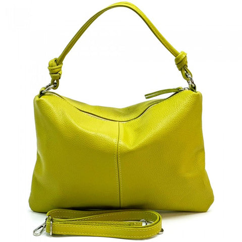 Alive With Style 'Lunaria' Italian Leather Handbag/Shoulder Bag/Cross Body Bag in Yellow-Lavender-Jacaranda-Green-Navy-LtTaupe-Red-Cobalt-Cream-White-Orange-Wine-Fuchsia-Animal-Brown-Black-Bronze-Petrol-Pink-DrkRed-LtGreen-DrkGreen-Purple-Tan-Grey-IceBlue