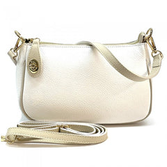 Alive With Style 'Sophia' Italian Leather Shoulder/Cross Body Bag in Navy/Tan-Taupe/Black-Grey/Black-Tan/Brown-White-Cream/Beige-Cream/Tan-Jade-Black