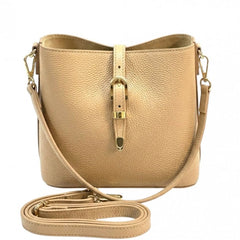 Alive With Style 'Mafalda' Italian Leather Shoulder/Cross Body Bag in Taupe/Black-Black-Navy-Red-Tan/Brown-Red/Black-Blue-Grey-Beige-Wine-Taupe-Brown-DrkBrown-Black/Beige