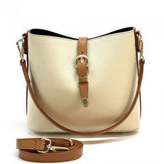 Alive With Style 'Mafalda' Italian Leather Shoulder/Cross Body Bag in Navy/TanBlack-Red-Navy-Taupe/Black-Taupe-Cream-Tan/Brown-Black/White-Olive-Nude-Light Blue-Sage-Blue-Wine/Black-DarkTauple/Black-Sky Blue-Tan-Cream/Tan-White-Beige/Taupe