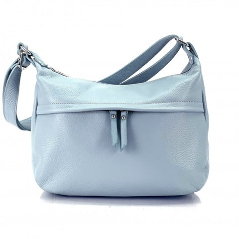 Alive With Style 'Delizia' Italian Leather Shoulder/Cross Body Bag in Black-Red-Tan-Grey-Orange-Cobalt-Ice Blue-Fuchsia-Light Grey-Pink-Dusky Pink-Beige-Taupe-Green-Purple-Emerald-Light Red