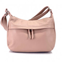 Alive With Style 'Delizia' Italian Leather Shoulder/Cross Body Bag in Black-Red-Tan-Grey-Orange-Cobalt-Ice Blue-Fuchsia-Light Grey-Pink-Dusky Pink-Beige-Taupe-Green-Purple-Emerald-Light Red