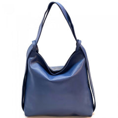 Alive With Style 'Greta GM' Leather Shoulder Bag/Backpack in Fuchsia-Jade-Red-Dark Brown-Black-White-Dark Grey-Ice Blue-Pink-Salmon-Cream-Cobalt-Tan-Rose-Emerald-BrightGreen-Turquoise-Jacaranda-Grey-Green-Taupe-Chocolate-Pink-Yellow-Sage-Navy-Beige