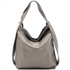 Alive With Style 'Greta GM' Leather Shoulder Bag/Backpack in Fuchsia-Olive-Jade-Red-Dark Brown-Black-White-Dark Grey-Ice Blue-Pink-Salmon-Cream-Denim-Tan-Rose