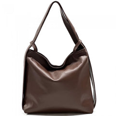 Alive With Style 'Greta GM' Leather Shoulder Bag/Backpack in Fuchsia-Jade-Red-Dark Brown-Black-White-Dark Grey-Ice Blue-Pink-Salmon-Cream-Cobalt-Tan-Rose-Emerald-BrightGreen-Turquoise-Jacaranda-Grey-Green-Taupe-Chocolate-Pink-Yellow-Sage-Navy-Beige