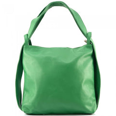 Alive With Style 'Greta GM' Leather Shoulder Bag/Backpack in Fuchsia-Jade-Red-Dark Brown-Black-White-Dark Grey-Ice Blue-Pink-Salmon-Cream-Cobalt-Tan-Rose-Emerald-BrightGreen-Turquoise-Jacaranda-Grey-Green-Taupe-Chocolate-Pink-Yellow-Sage-Navy-Beige
