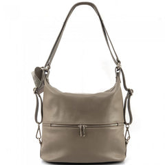 Alive With Style 'Bougainvillea' Italian Leather Shoulder Bag/Backpack in Black-Orange-Navy-Green-LightTan-Chocolate-LightCaramel-Pink-Blue-Red-Dark Red-Grey-Cobalt-Bordeaux-Taupe-Olive-Tan