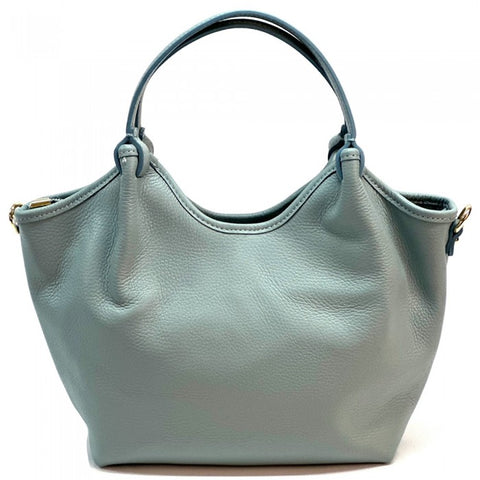 Alive With Style 'Elara' Italian Leather Handbag/Shoulder Bag in Light Green-Light Blue-Navy-Cream-White-Black-Light Brown