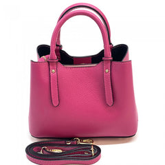 Alive With Style 'Giuseppina' Italian Leather Handbag/Shoulder Bag in Ice Blue-Navy-Red-White-Sage-Taupe-Black-Nude-Cream-Fuchsia