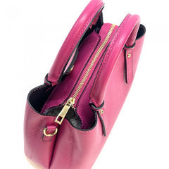 Alive With Style 'Giuseppina' Italian Leather Handbag/Shoulder Bag in Ice Blue-Navy-Red-White-Sage-Taupe-Black-Nude-Cream-Fuchsia