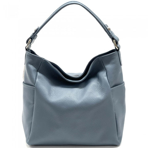 Alive With Style 'Betta' Italian Leather Shoulder/Cross Body Bag in Purple-Blue-Taupe-Dark Taupe-Pink-Olive-White-Cream-Red