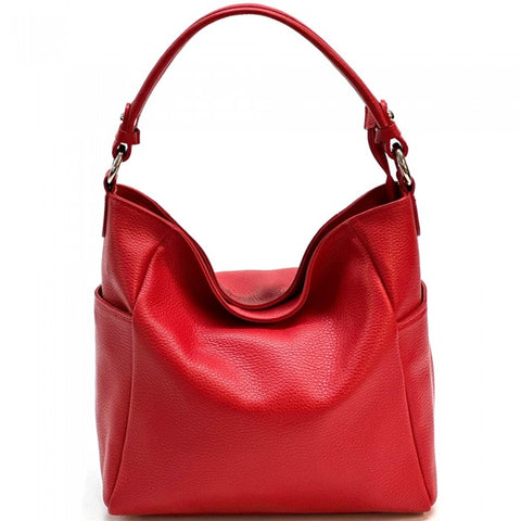 Alive With Style 'Betta' Italian Leather Shoulder/Cross Body Bag in Red-Purple-Blue-Nude-Olive-White-Beige-Black-Taupe-Navy