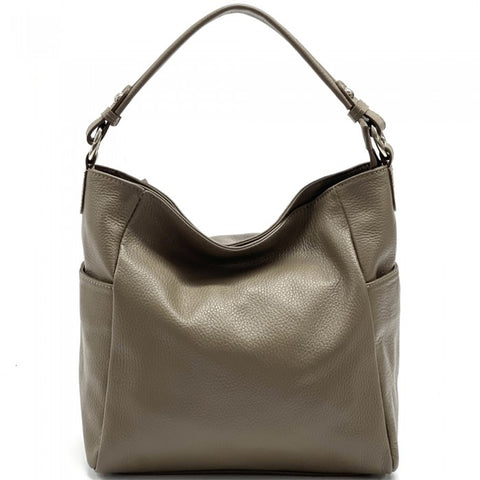 Alive With Style 'Betta' Italian Leather Shoulder/Cross Body Bag in Black-Purple-Blue-Taupe-Dark Taupe-Dark Red-Pink-Tan-Olive-Navy-White-Cream-Chocolate-Red-Wine