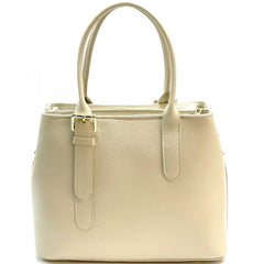 Alive With Style 'Kentia' Leather Handbag/Shoulder Bag/Cross Body Bag in Cream/Taupe-Pink-Black-Green-Beige-Cream-Tan/Brown-LtBlue/Navy-Yellow/Black-Taupe/Black-White-Orange/Tan-Cream/Tan-Navy