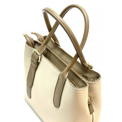 Alive With Style 'Kentia' Leather Handbag/Shoulder Bag/Cross Body Bag in Cream/Taupe-Pink-Black-Green-Beige-Cream-Tan/Brown-LtBlue/Navy-Yellow/Black-Taupe/Black-White-Orange/Tan-Cream/Tan-Navy