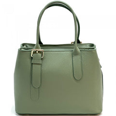 Alive With Style 'Kentia' Leather Handbag/Shoulder Bag/Cross Body Bag in Cream/Taupe-Pink-Black-Green-Beige-Cream-Tan/Brown-LtBlue/Navy-Yellow/Black-Taupe/Black-White-Orange/Tan-Cream/Tan-Navy
