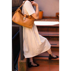 Alive With Style 'Carmina' Italian Leather Shoulder/Cross Body Bag in Tan-Navy-Ice Blue-Black-Ginger-Cream-Pink-Taupe-White-Sage