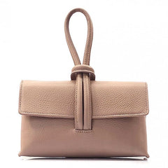 Alive With Style 'Rosita' Italian Leather Clutch/Cross Body Bag in Dark Green-Purple-Dark Taupe-Navy-Chocolate-Blue-Silver-Gold-Rose-Pink-Cobalt-Dark Red-Cream-Green-Orange-Taupe-Yellow-Teal-Fuschia-Tan-Mauve-White-Red-Black-Light Taupe