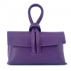 Alive With Style 'Rosita' Italian Leather Clutch/Cross Body Bag in Dark Green-Purple-Dark Taupe-Navy-Chocolate-Blue-Silver-Gold-Rose-Pink-Cobalt-Dark Red-Cream-Green-Orange-Taupe-Yellow-Teal-Fuschia-Tan-Mauve-White-Red-Black-Light Taupe