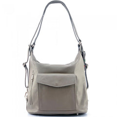 Alive With Style 'Lidia' Italian Leather Shoulder Bag/Backpack in Dark Red-Tan-Black-Red-Pink-Grey-Navy-Dark Taupe-Chocolate-Fushia-Emerald-Jade-Purple-Mauve