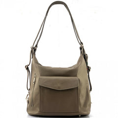 Alive With Style 'Lidia' Italian Leather Shoulder Bag/Backpack in Dark Red-Tan-Black-Red-Pink-Grey-Navy-Dark Taupe-Chocolate-Fushia-Emerald-Jade-Purple-Mauve