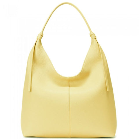 Alive With Style 'Flavia' Italian Leather Shoulder Bag in Lemon-Orange-Cream-White-White/Beige-BrightBlue-LightBlue-Jacaranda-Beige-Green-Fuchsia-Black-Gold-Rose-Red-Sage-Ice Blue