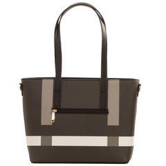Alive With Style 'Finnigan' Tote/Shoulder Bag by Sassy Duck in Black-Camel-Red