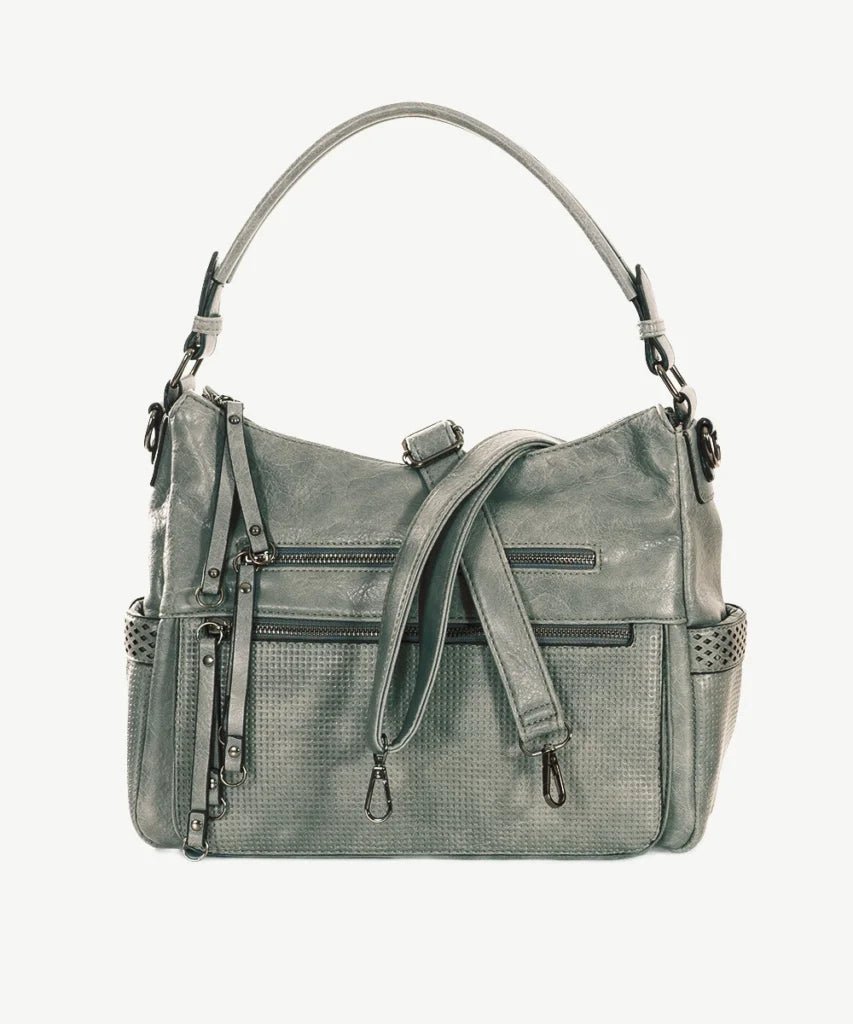 Alive With Style 'Alexa' Shoulder/Cross Body Bag by Sassy Duck in Blue-Tan-Green