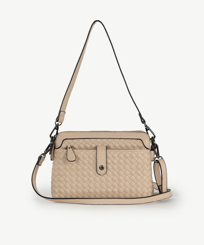 Alive With Style 'Riley' Shoulder/Cross Body Bag by Sassy Duck in Beige-Pink