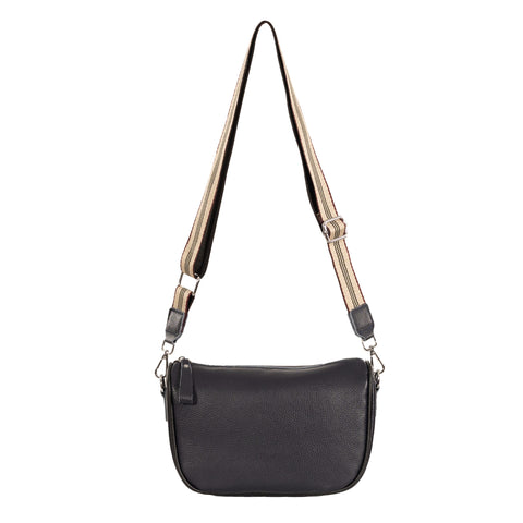 Alive With Style 'Keira' Cross Body/Shoulder Bag in Navy-Tan