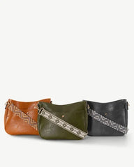 Alve With Style 'Sonya' Shoulder/Cross Body Bag by Sassy Duck in Olive-Tan-Charcoal