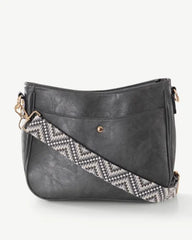 Alve With Style 'Sonya' Shoulder/Cross Body Bag by Sassy Duck in Olive-Tan-Charcoal