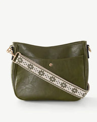 Alve With Style 'Sonya' Shoulder/Cross Body Bag by Sassy Duck in Olive-Tan-Charcoal