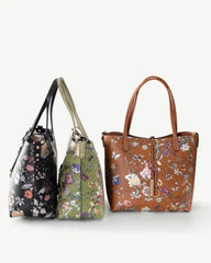 Alive With Style 'Gigi' Tote and Cross Body Bag by Sassy Duck in Black-Tan-Green