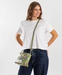 Alive With Style 'Gigi' Tote and Cross Body Bag by Sassy Duck in Black-Tan-Green