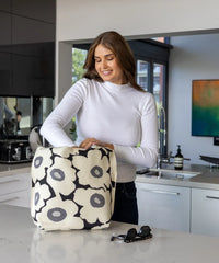 Alive With Style 'Florabunda' Shoulder Bag/Tote by Sassy Duck in Cream-Black