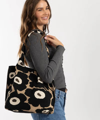 Alive With Style 'Florabunda' Shoulder Bag/Tote by Sassy Duck in Cream-Black