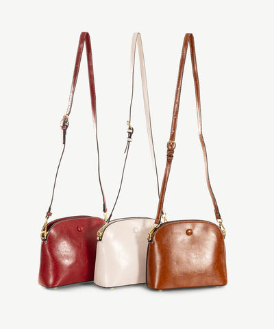 Alive With Style 'Suki' Shoulder/Cross Body Bag by Sassy Duck in Tan-White-Red