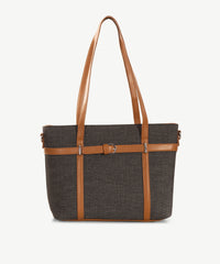 Alive With Style 'Kristy' Tote/Shoulder Bag by Sassy Duck in Beige/Tan-Black/Tan