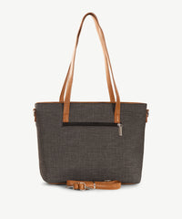Alive With Style 'Kristy' Tote/Shoulder Bag by Sassy Duck in Beige/Tan-Black/Tan