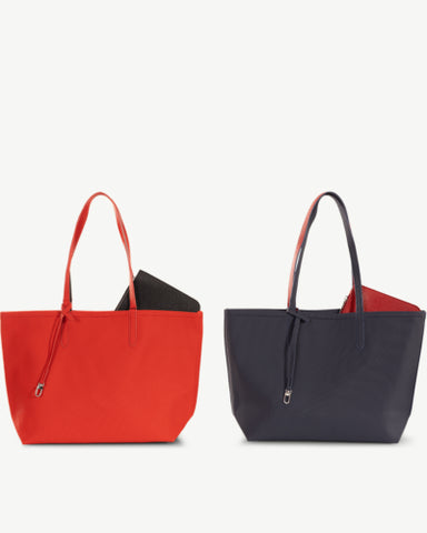 Alive With Style 'Holly' Tote/Shoulder Bag by Sassy Duck in Red-Navy