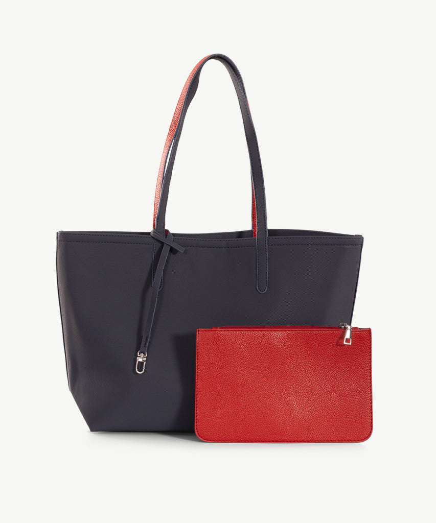 Alive With Style 'Holly' Tote/Shoulder Bag by Sassy Duck in Red-Navy