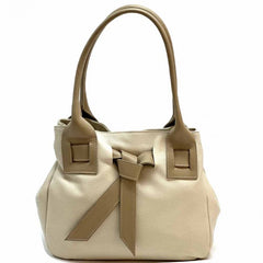 Alive With Style 'Daria' Italian Leather Shoulder Bag/Tote in Taupe/Black-Cream/Taupe-Tan-Navy-Cream-Black-White-Nude-Dark Grey-Beige-Cream/Tan-Olive-Taupe