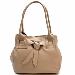Alive With Style 'Daria' Italian Leather Shoulder Bag/Tote in Taupe/Black-Cream/Taupe-Tan-Navy-Cream-Black-White-Nude-Dark Grey-Beige-Cream/Tan-Olive-Taupe