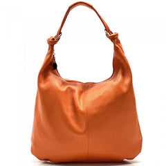 Alive With Style 'Alessandra' Italian Leather Shoulder Bag in Green-Navy-Red-Black-Grey-Orange-Cream-Tan-Taupe