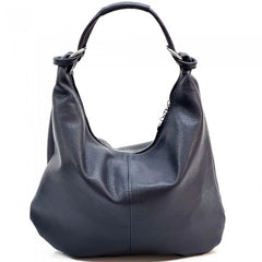 Alive With Style 'Alessandra' Italian Leather Shoulder Bag in Green-Navy-Red-Black-Grey-Orange-Cream-Tan-Taupe