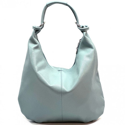 Alive With Style 'Alessandra' Italian Leather Shoulder Bag in Green-Navy-Red-Black-Grey-Orange-Cream-Tan-Taupe-Fuschia-Soft Blue-White-Ice Blue-Lavender