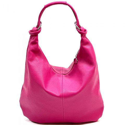 Alive With Style 'Alessandra' Italian Leather Shoulder Bag in Green-Navy-Red-Black-Grey-Orange-Cream-Tan-Taupe-Fuschia-Soft Blue-White-Ice Blue-Lavender