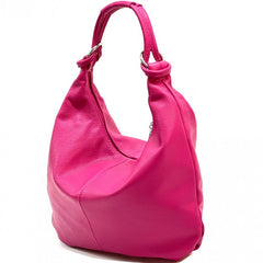 Alive With Style 'Alessandra' Italian Leather Shoulder Bag in Green-Navy-Red-Black-Grey-Orange-Cream-Tan-Taupe-Fuschia-Soft Blue-White-Ice Blue-Lavender