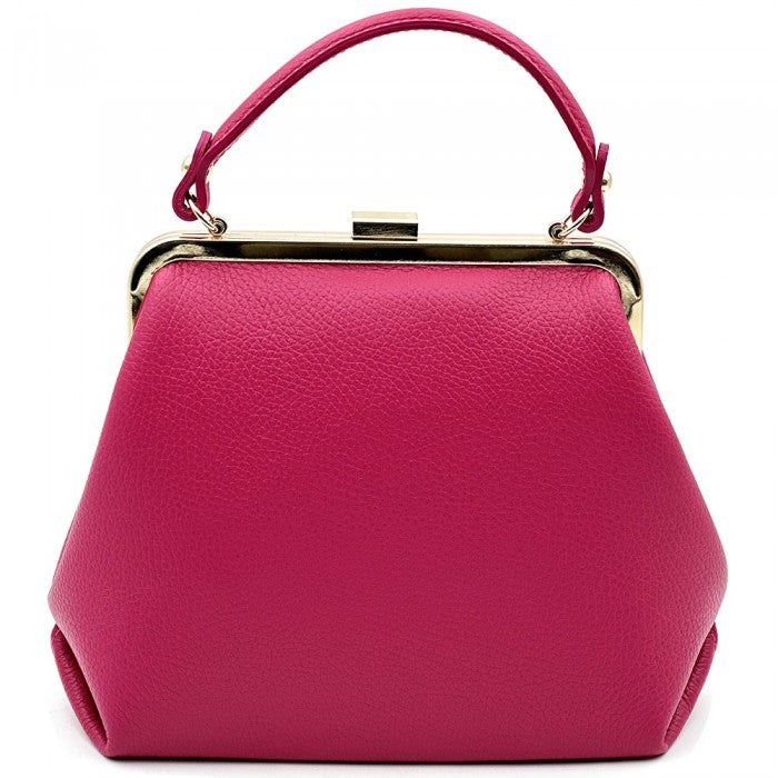 Alive With Style 'Adelina' Italian Leather Handbag/Shoulder Bag in Pink-SoftOrange-Black-Cream-IceBlue-Sage-Blue-Navy-Denim-Brown-Tan-LightBrown-Orange-Wine-DarkBrown-DarkTaupe-Olive